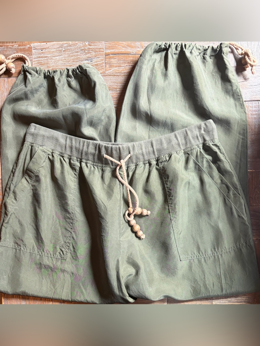 Moda International Silk Drawstring Joggers - Picture 5 of 11
